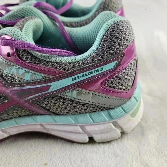 Asics Gel-Excite 3 Women's Charcoal/Grape/Aqua Splash 7 - Picture 5 of 6